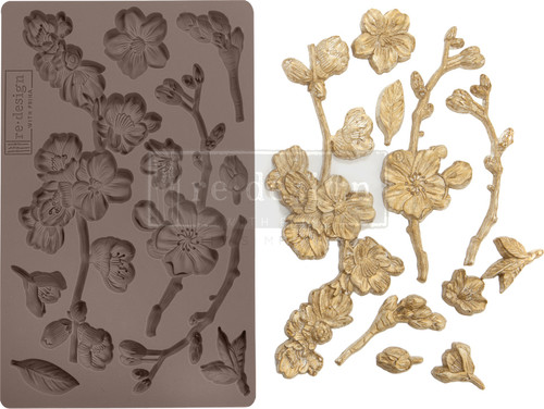 Prima Marketing Re-Design Mould 5"X8"X8mm-Cherry Blossoms - 643126 Prima Marketing Re-Design Mould 5"X8"X8mm-Cherry Blossoms - 643126