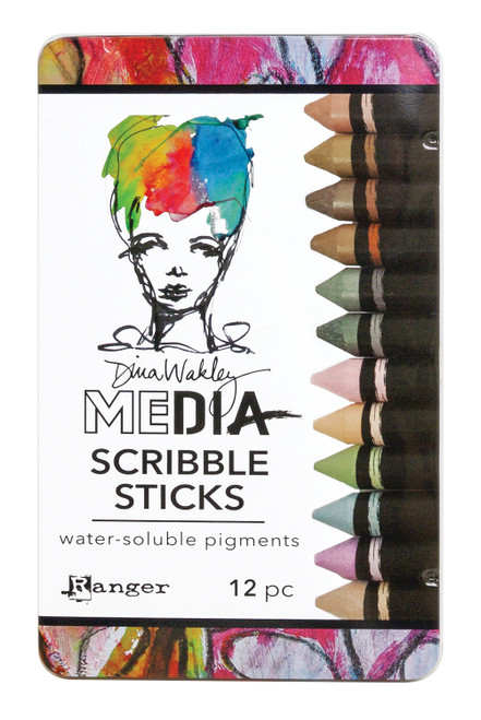 Dina Wakley Media Scribble Sticks 3-12/Pkg MDA65944 - 789541065944