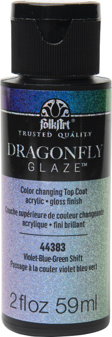 FolkArt DragonFly Glaze Topcoat 2oz-Violet, Blue, Green Shift - DADG2-44383 - 028995443831