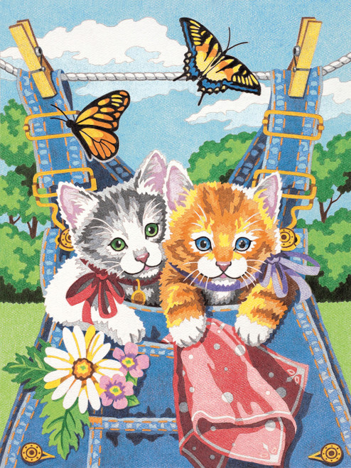 Pencil Works Color By Number Kit 9"X12"-Kittens -73-91689 - 088677916893