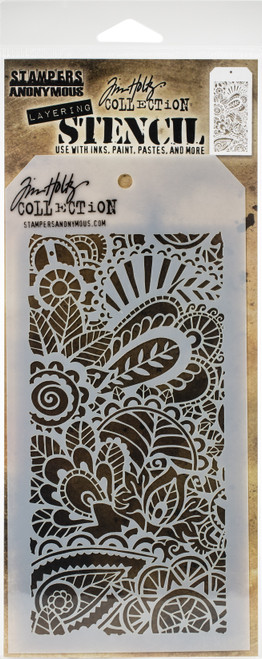 Tim Holtz Layered Stencil 4.125"X8.5"-Doodle Art 1 -Layered - THS-141 - 787790630616