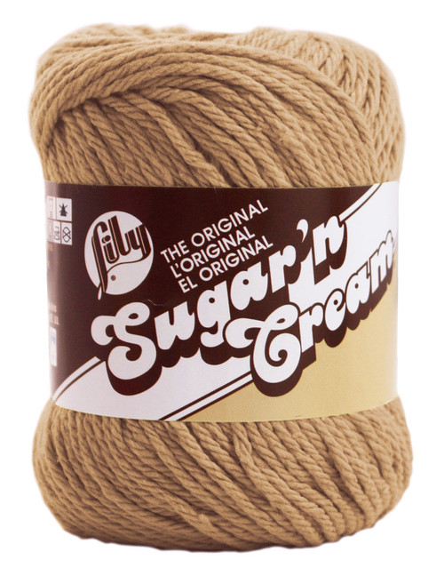 6 Pack - Lily Sugar'n Cream Yarn - Solids-Jute - 102001-82 - 057355233775