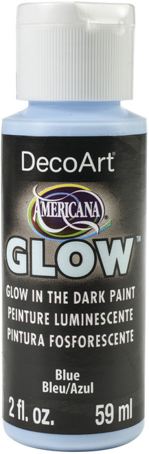Americana Glow In The Dark Paint 2oz-Blue DAGC2OZ-382 - 766218126177