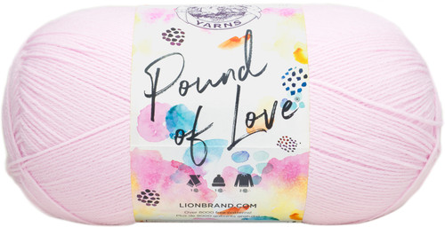 3 Pack Lion Brand Pound Of Love Yarn-Pastel Pink 550-101 - 023032551012