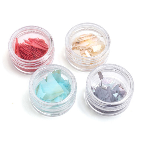 American Crafts Color Pour Resin Mix-Ins-Shell Flakes - Primary 4/Pkg - 359688
