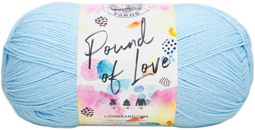 3 Pack Lion Brand Pound Of Love Yarn-Pastel Blue 550-106 - 023032551067