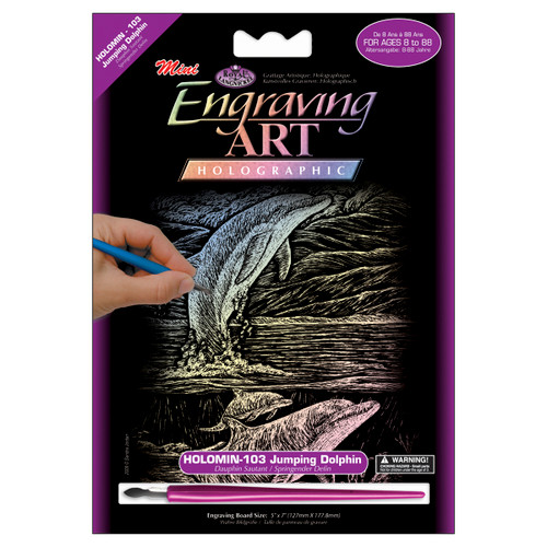 Royal & Langnickel(R) Holographic Foil Engraving Kit 5"X7"-Jumping Dolphin - HOLOMIN-103 - 090672057211