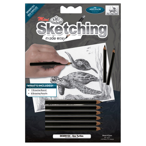 Royal & Langnickel(R) Sketching Made Easy Kit 5"X7"-Sea Turtles - SKMIN-104 - 090672057280