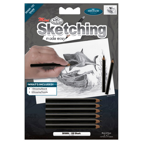 Royal & Langnickel(R) Sketching Made Easy Kit 5"X7"-Shark SKMIN-105 - 090672057297