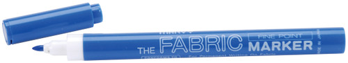 6 Pack Uchida Permanent Fine Point Fabric Marker-Blue 522C-3 - 028617520315