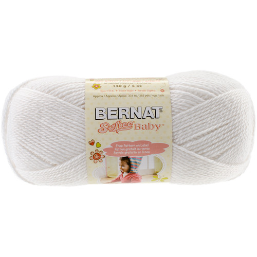 3 Pack - Bernat Softee Baby Yarn - Solids-White - 166030-2000 - 057355124622
