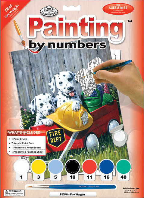 Royal & Langnickel(R) Small Paint By Number Kit 8.75"X11.75"-Fire Wagon PJS-46 - 090672056894