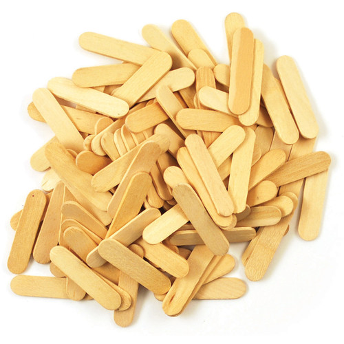 6 Pack - Krafty Kids Mini Craft Sticks-Natural 2.6" 120/Pkg - CW494