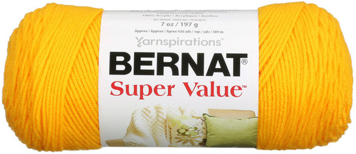 3 Pack - Bernat Super Value Solid Yarn-Bright Yellow - 164053-0608 - 057355106086