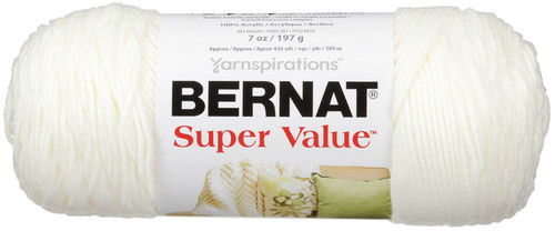 3 Pack - Bernat Super Value Solid Yarn-Winter White - 164053-7407 - 057355097407