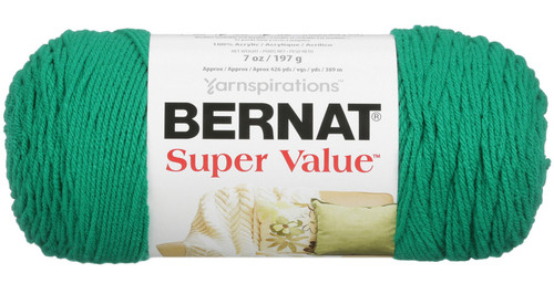 3 Pack - Bernat Super Value Solid Yarn-Kelly - 164053-0609 - 057355106093