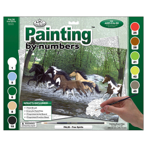 Royal & Langnickel(R) Paint By Number Kit 15.375"X11.25"-Free Spirit PAL-26 - 090672056689