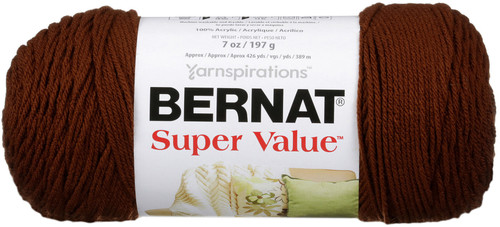 3 Pack - Bernat Super Value Solid Yarn-Walnut - 164053-7483 - 057355097483