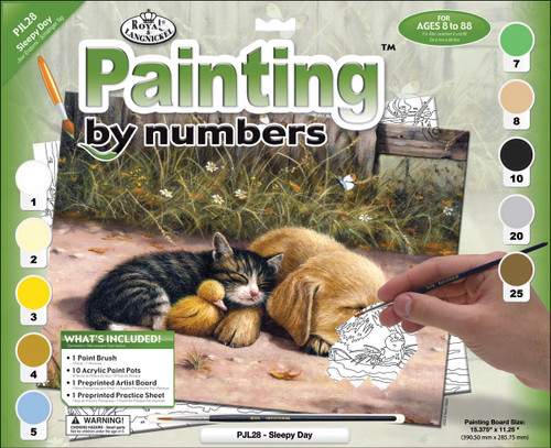 Royal & Langnickel(R) Large Paint By Number Kit 15.4"X11.25"-Sleepy Day PJL-28 - 090672056610