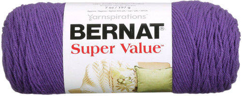 3 Pack - Bernat Super Value Solid Yarn-Light Damson - 164053-7773 - 057355097773