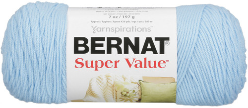 3 Pack Bernat Super Value Solid Yarn-Sky 164053-8879 - 057355098879