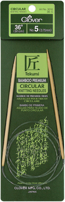 3 Pack Takumi Bamboo Circular Knitting Needles 36"-Size 5/3.75mm 1636-5 - 051221253355