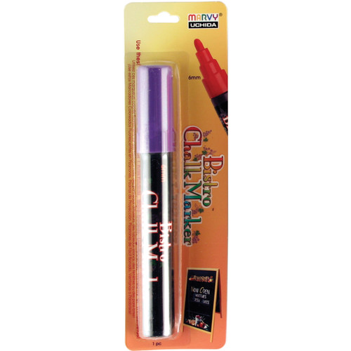 3 Pack - Uchida Bistro Chalk Marker 6mm Bullet Tip-Violet - 480-C-8 - 028617490182