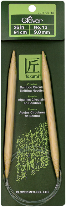 3 Pack - Takumi Bamboo Circular Knitting Needles 36"-Size 13/9mm - 1636-13 - 051221253430 3 Pack - Takumi Bamboo Circular Knitting Needles 36"-Size 13/9mm - 1636-13 - 051221253430