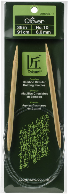 3 Pack - Takumi Bamboo Circular Knitting Needles 36"-Size 10/6mm - 1636-10 - 051221253409