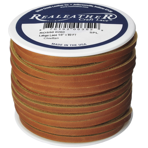 Realeather(R) Craft Latigo Lace 1/8"x50'-Chieftan - ROS50-260 - 870192003529