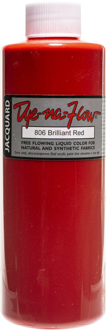 Jacquard Dye-Na-Flow Liquid Color 8oz-Brilliant Red - JAC2-806 - 743772280606