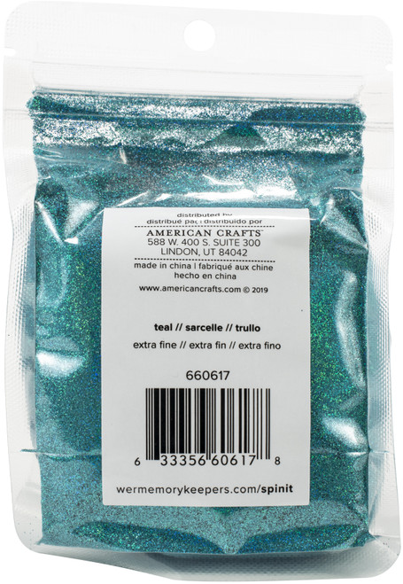 We R Memory Keepers Spin It Extra Fine Glitter 10oz-Teal WREXFGL-617