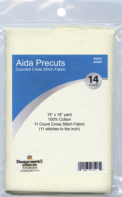 3 Pack Design Works Gold Quality Aida 11 Count 15"X18"-Ivory DW3512 - 021465035123