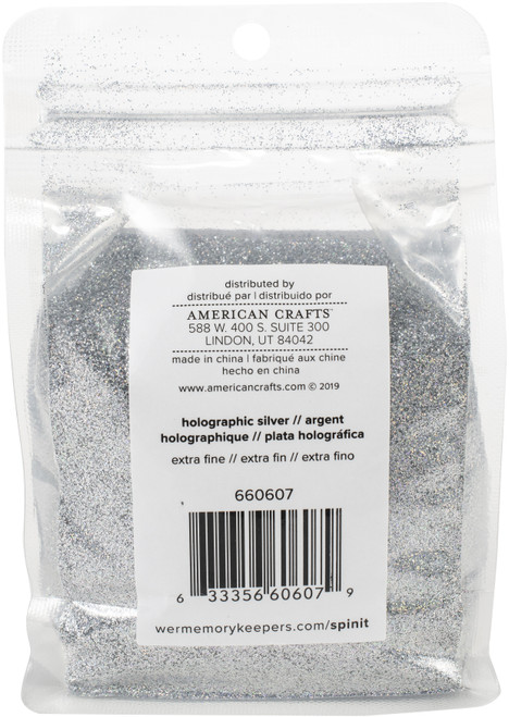 We R Memory Keepers Spin It Extra Fine Glitter 10oz-Silver Holographic WREXFGL-607