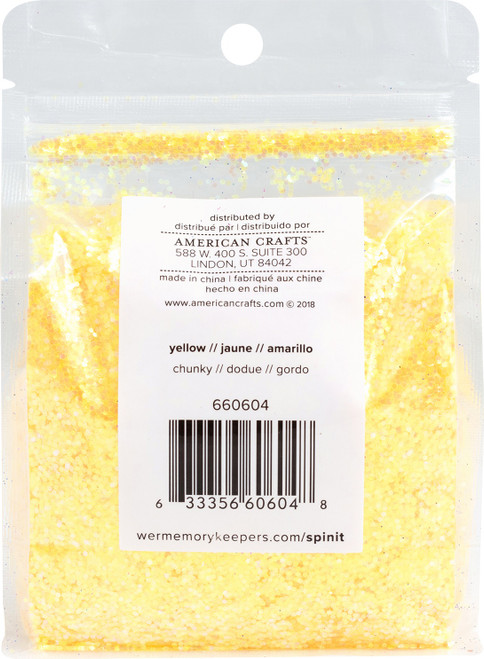 We R Memory Keepers Spin It Chunky Glitter 10oz-Yellow WRCHGL-604