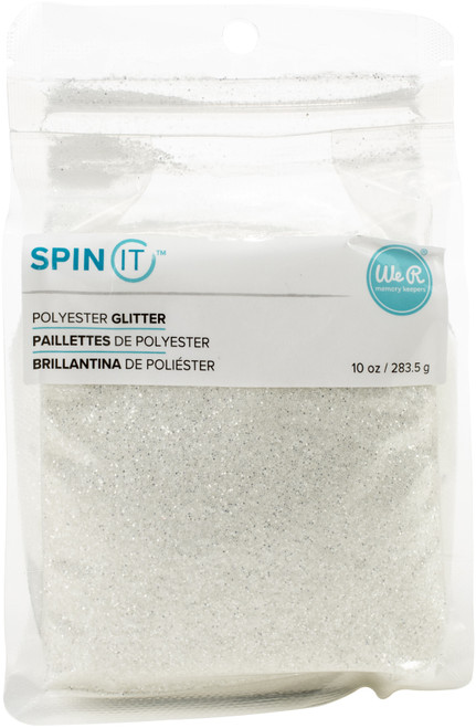 We R Memory Keepers Spin It Extra Fine Glitter 10oz-White WREXFGL-608 - 633356606086