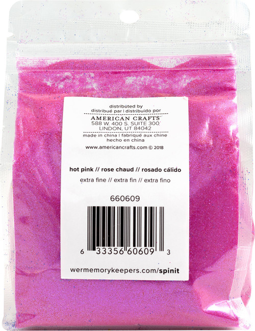 We R Memory Keepers Spin It Extra Fine Glitter 10oz-Hot Pink WREXFGL-609