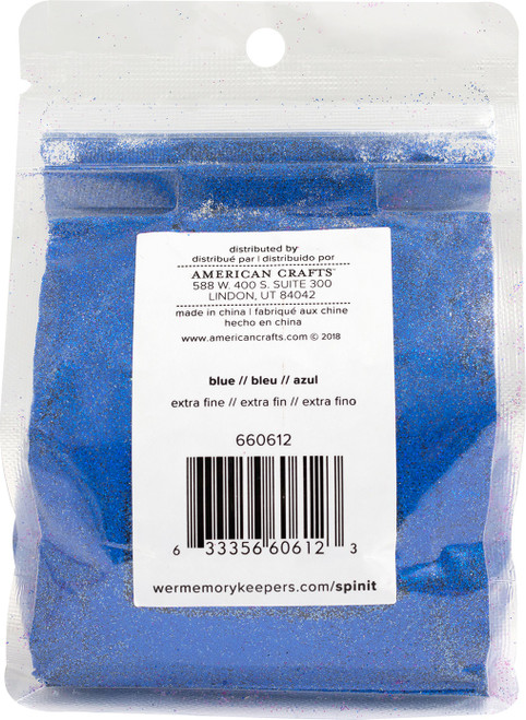 We R Memory Keepers Spin It Extra Fine Glitter 10oz-Blue WREXFGL-612