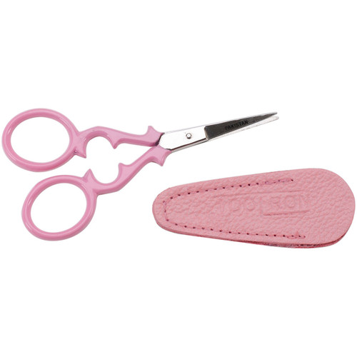 3 Pack - Tool Tron Victorian Scissors 3.5"-Pink W/Leather Sheath - 341