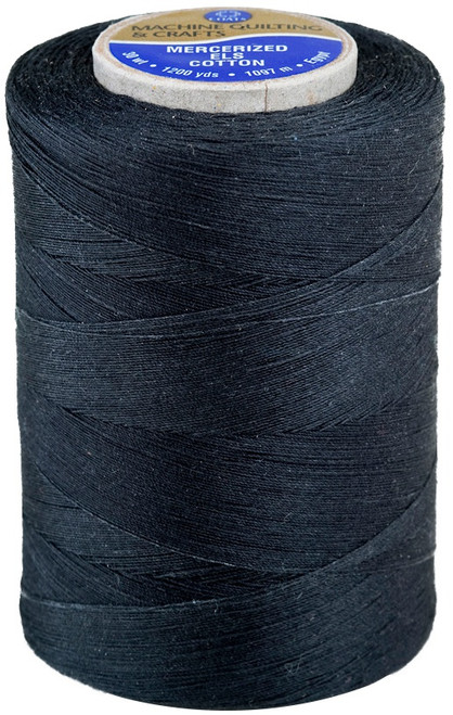 3 Pack - Coats Cotton Machine Quilting Solid Thread 1200yd-Black - V34-0002 - 073650912542