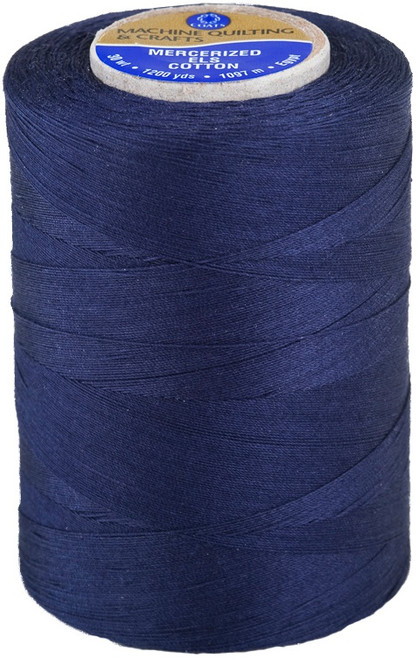 3 Pack - Coats Cotton Machine Quilting Solid Thread 1200yd-Navy - V34-0013 - 073650912580