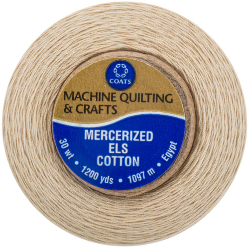 3 Pack - Coats Cotton Machine Quilting Solid Thread 1200yd-Ecru - V34-0016