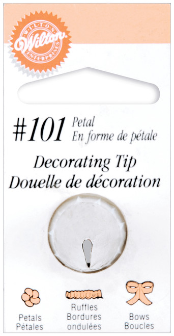 6 Pack Wilton Decorating Tip-#101 Petal W418-101 - 070896042200