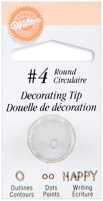 6 Pack Wilton Decorating Tip-#4 Round W418-4 - 070896042033