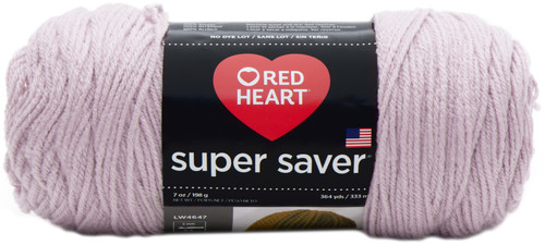 3 Pack Red Heart Super Saver Yarn-Pale Plum E300B-579 - 073650900518