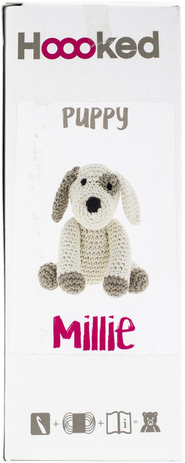 Hoooked Puppy Millie Yarn Kit W/Eco Barbante Yarn-PAK139 - 8719874831635
