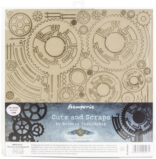 Stamperia Greyboard Cut-Outs 11.8"X11.8" 1mm Thick-Clock & Hands KLSPD001