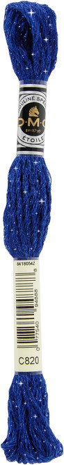6 Pack DMC 6-Strand Etoile Embroidery Floss 8.7yd-Very Dark Royal Blue 617-C820 - 077540948888