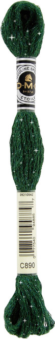 6 Pack DMC 6-Strand Etoile Embroidery Floss 8.7yd-Ultra Dark Pistachio Green 617-C890 - 077540948857