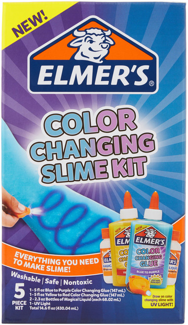 Elmer's Translucent Color Slime Making Kit with Blue Washable Glue (147 ml)  & Magical Liquid Activator (68 ml), 2 Count - Translucent Color Slime  Making Kit with Blue Washable Glue (147 ml)